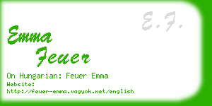 emma feuer business card